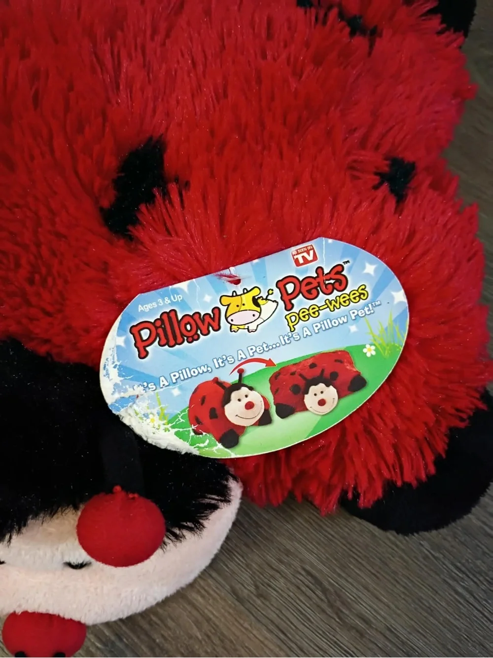 Pillow Pets Ladybug Plush Pillow - Red & Black